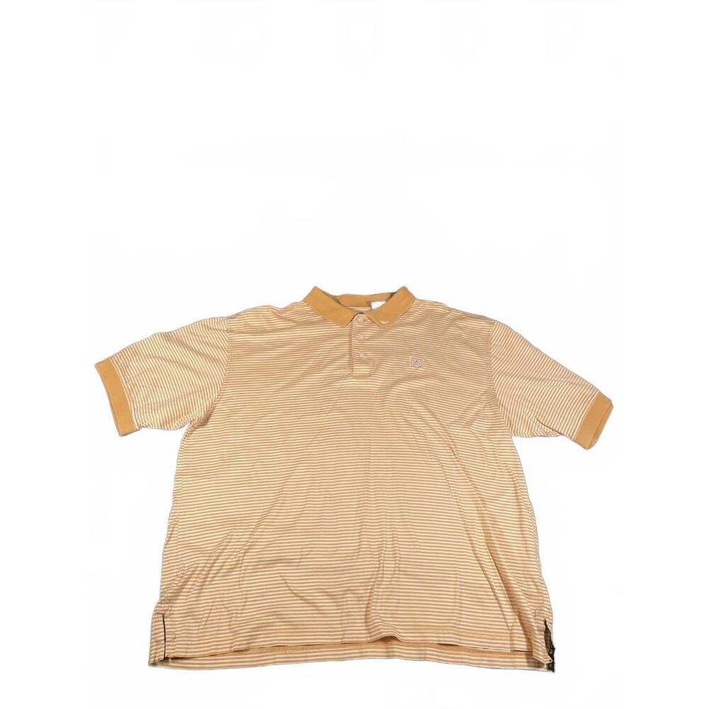 Ahead Authentics Men's XL Orange Striped Short Sleeve Polo Shirt